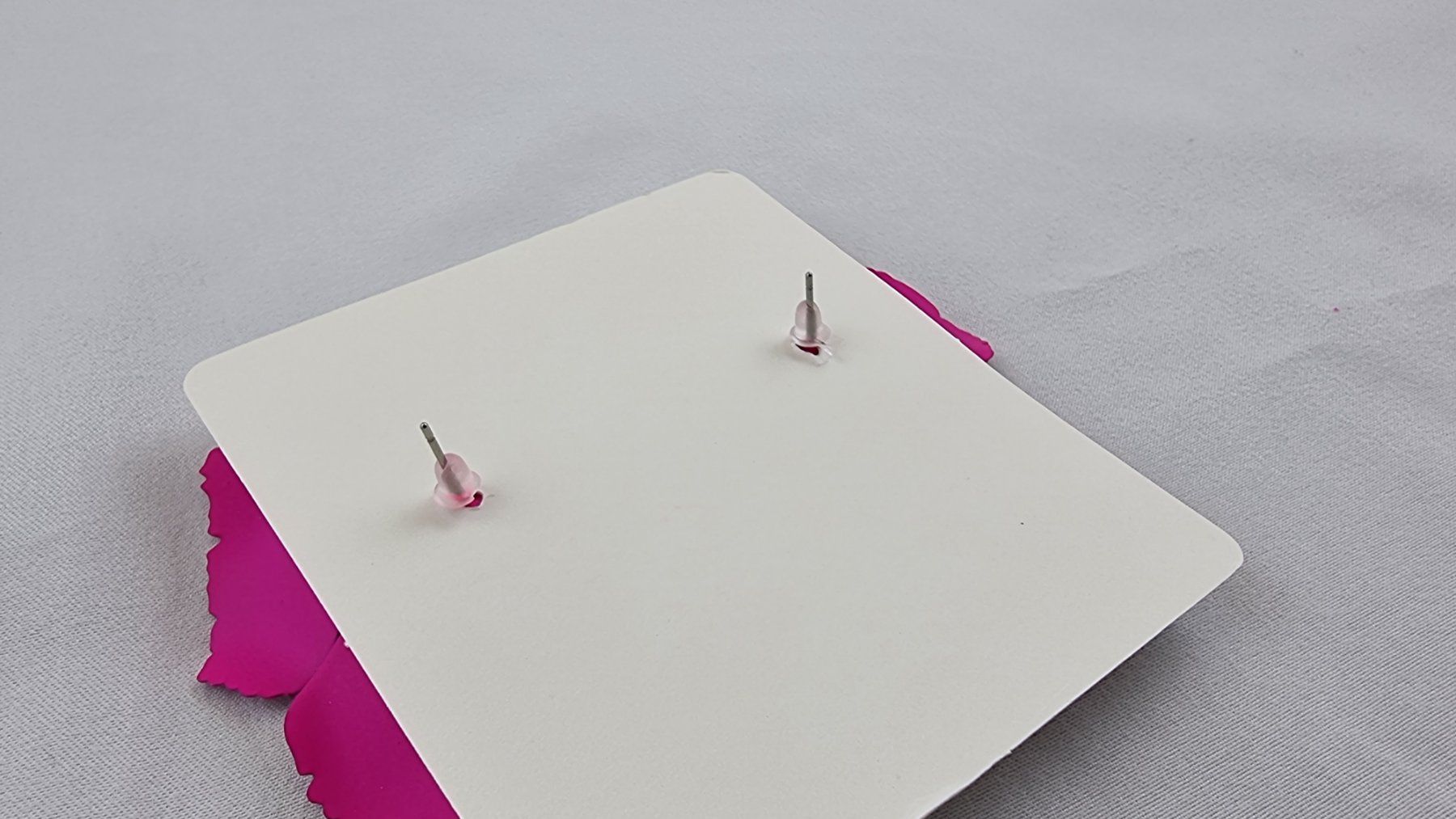 Orecchini pendenti & Orecchini a lobo: Statement Ohrringe - Fuchsia Blumen Ohrstecker 547 – Usato da Wald ZH venduto da Martin79 1