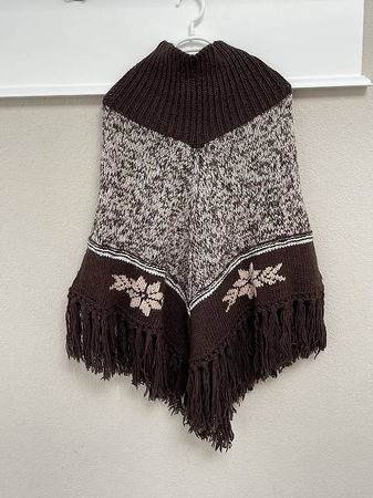 Kuscheliger Damen Strick-Poncho  | Gr. M