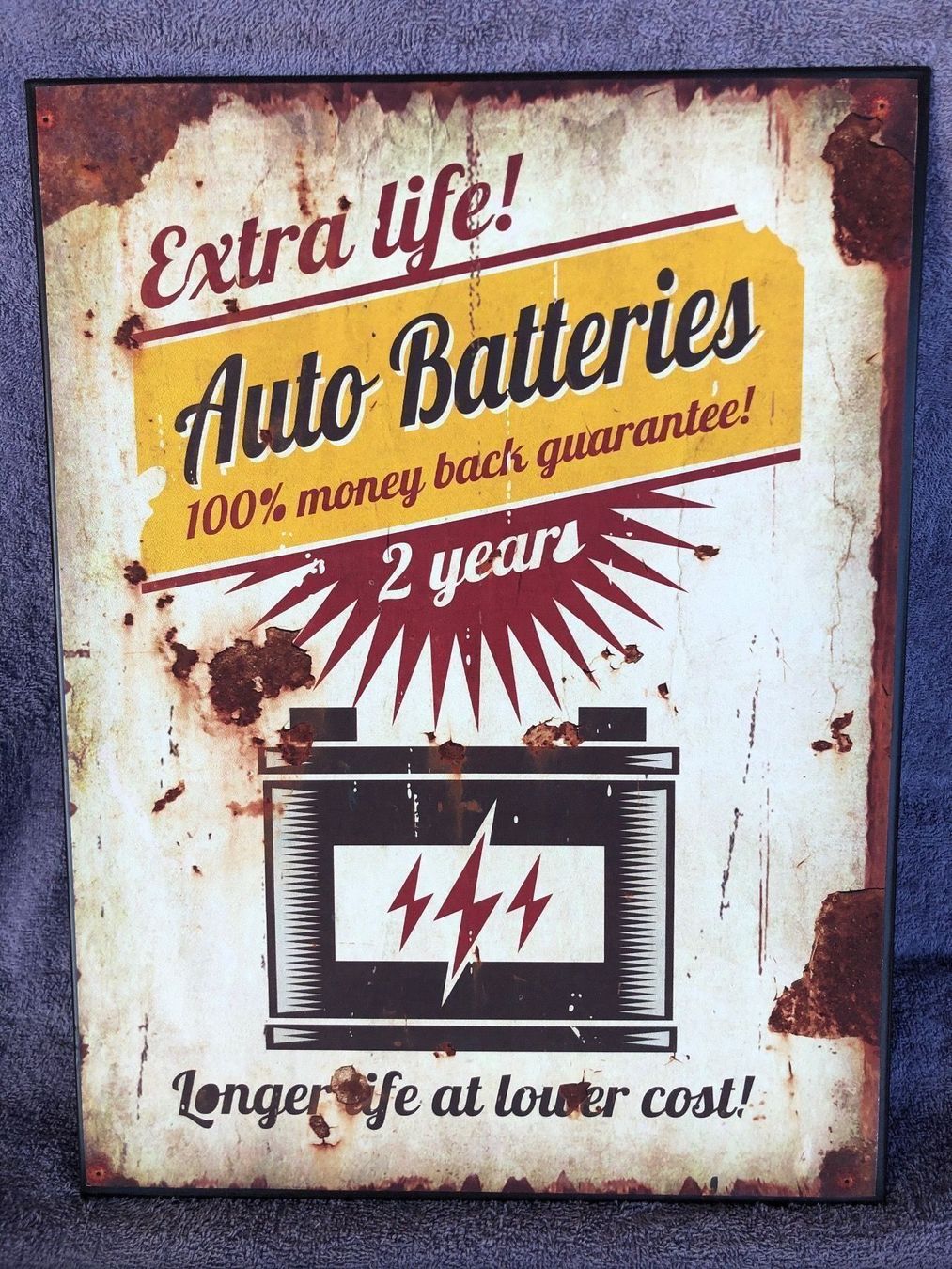 Insegne: Auto Batterie werbung classic Oldtimer – Nuovo (secondo la descrizione) da Reinach AG venduto da rares75