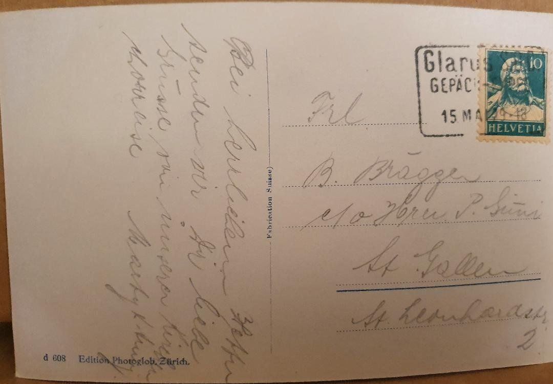 Cartoline postali: GLARUS  -  Hôtel Glanerhof  - 1929 – Usato da Delémont venduto da Domdom1 1