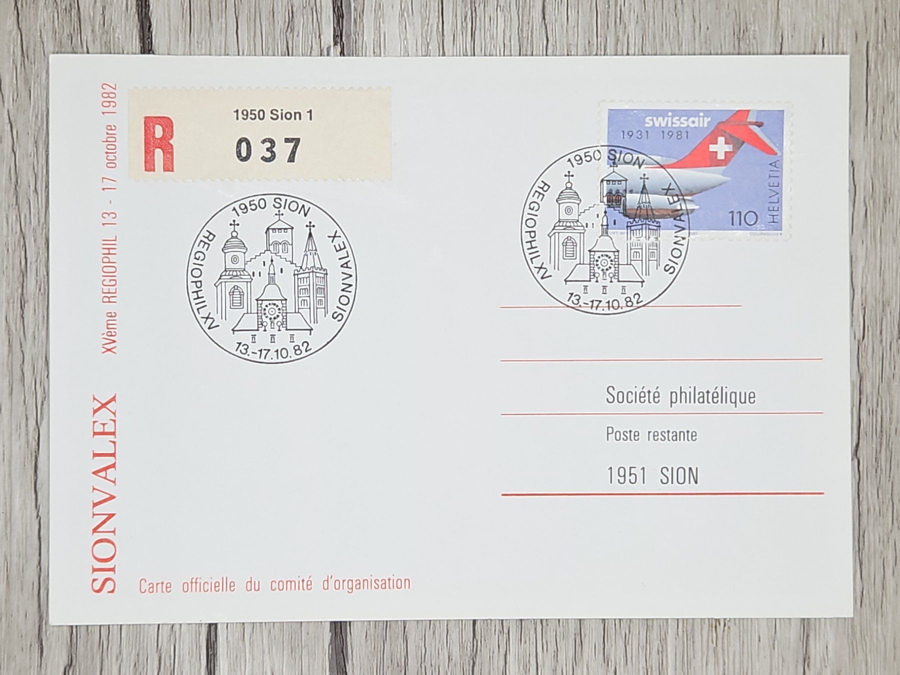 Tutti i francobolli: CL12 Carte Postale + Timbre Suisse 1982 Thème Aviation – Usato da Cousset venduto da Patrick_Collections