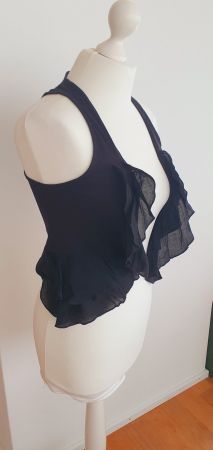 Weste schwarz, Hr. XS Baumwolle