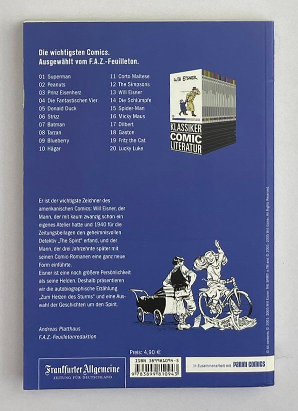 Fumetti: Comic: WILL EISNER - Klassiker der Comic-Literatur - Band 13 – Nuovo (secondo la descrizione) da Frenkendorf venduto da Yard-Sale-2000 1
