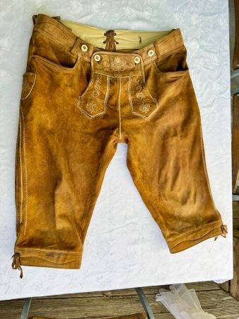 ALMSACH Echtleder-Lederhose Kniebund Gr. 60 Tracht