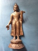 Buddha Statue stehend Messing (?) ca. 30 cm hoch