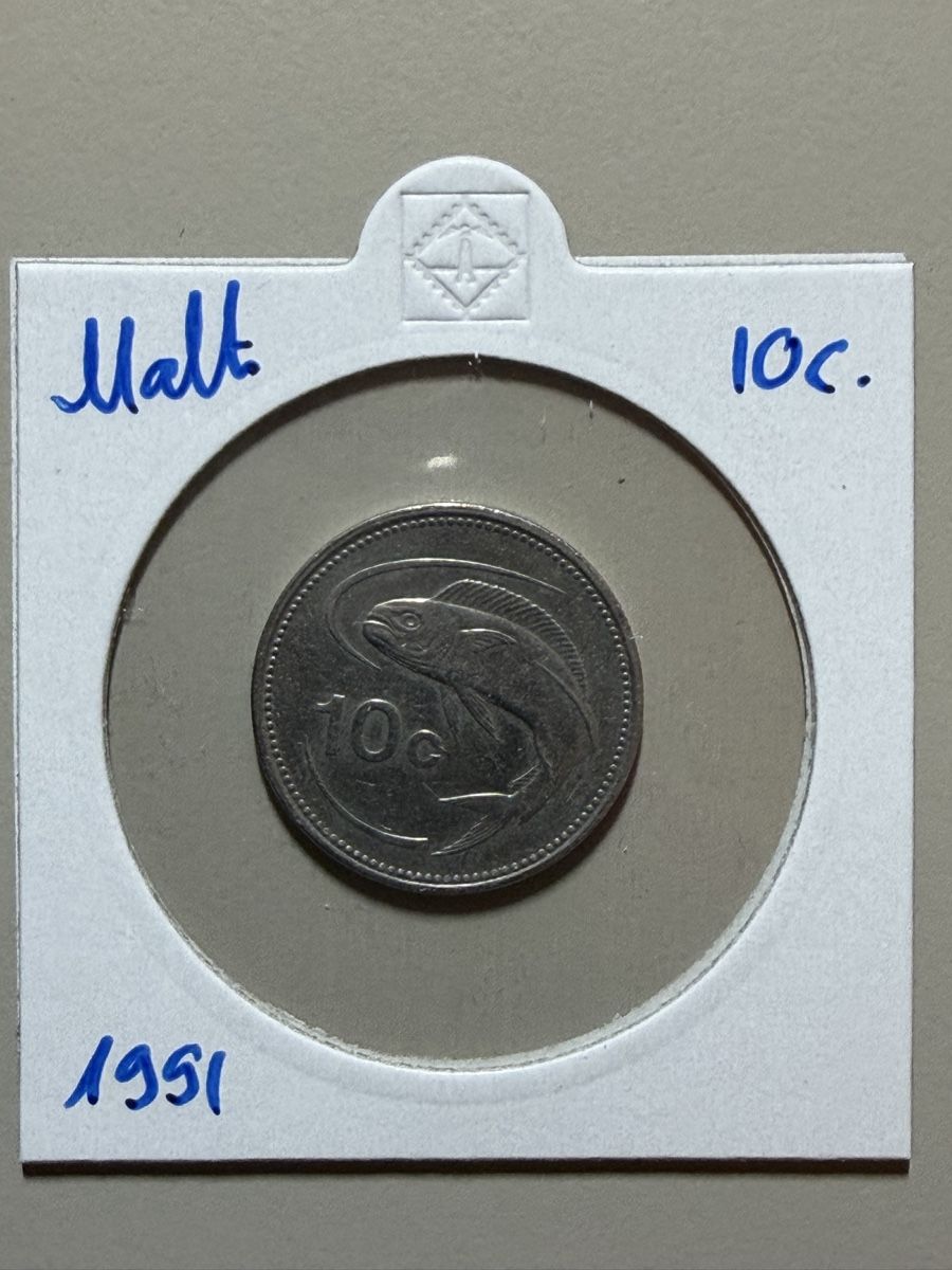 Tutti le monete: Malte - 10 cents - 1991  – Usato da Payerne venduto da Mike1682