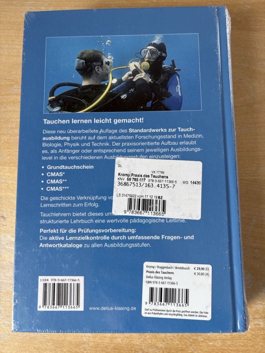 Libri: Diving / Praxis des Tauchens - Lehrbuch/Anleitung – Nuovo e nell'imballaggio originale da Zürich venduto da Fuxion 1