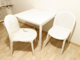 Designer-Stühle weiss für drinnen und draussen FABRIKNEU