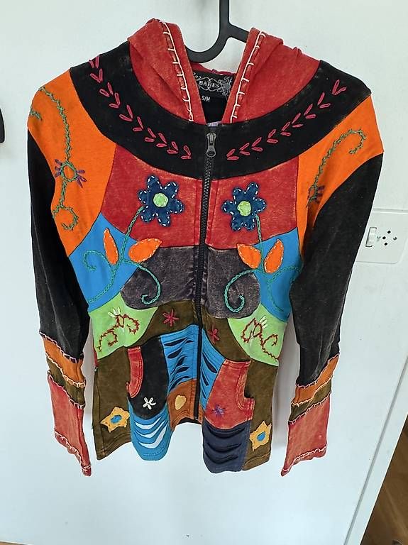 Maglioni & Felpe: Goa Hippie Sweatjacke BABES, Gr. S/M – Nuovo e nell'imballaggio originale da Bern venduto da cpiller01