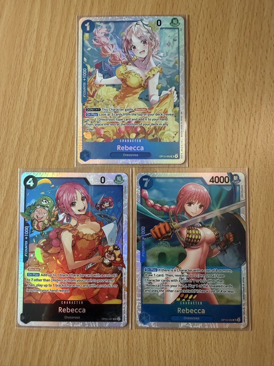 Bandai Sammelbilder & Trading cards: One Piece 3 x Rebecca Div. – Gebraucht aus Schöftland von 160grams