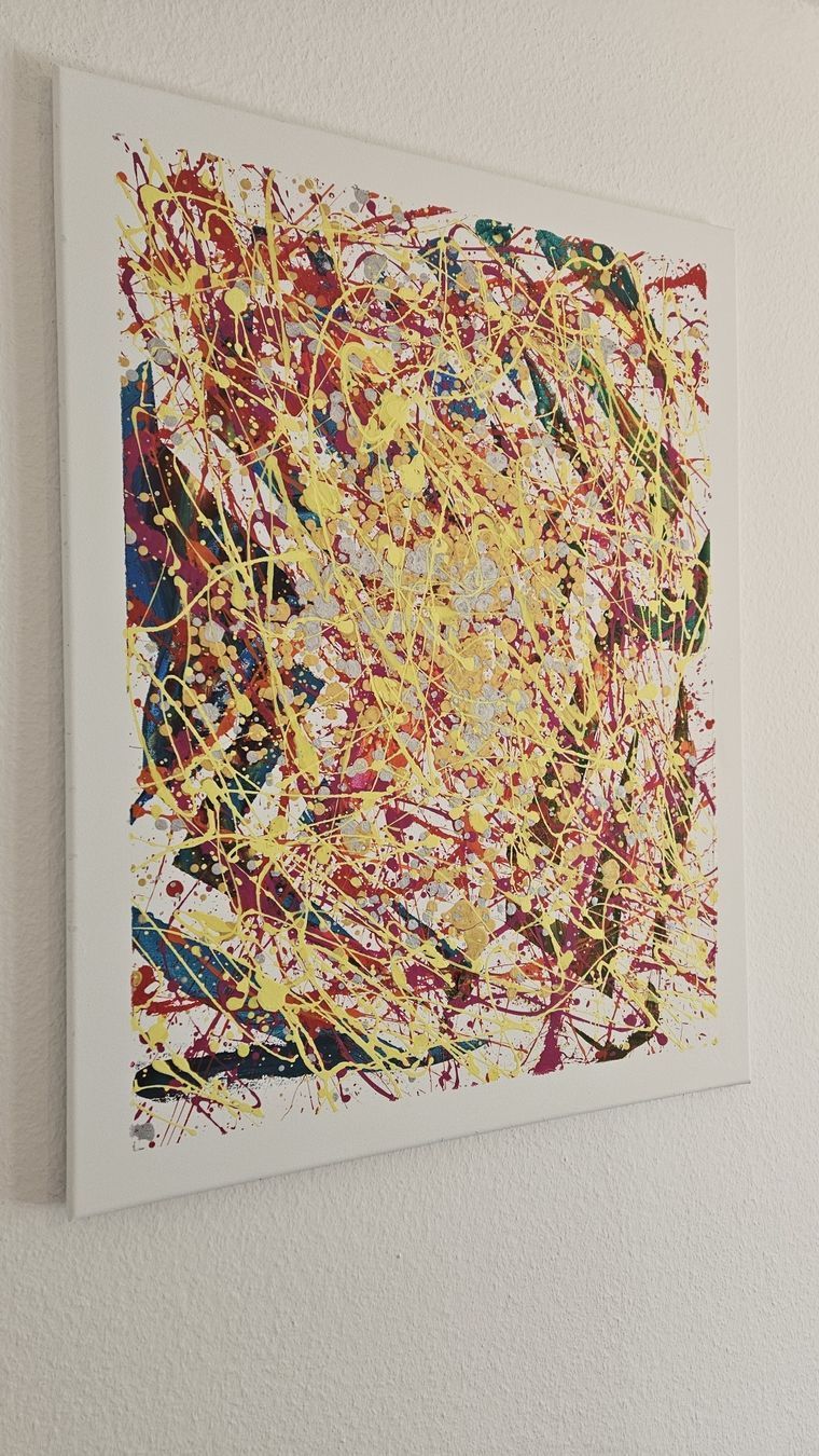 Gemälde: Tableau d'art abstrait coloré - unique et moderne! – Neu (gemäss Beschreibung) aus Le Locle von fab_c9hh 2