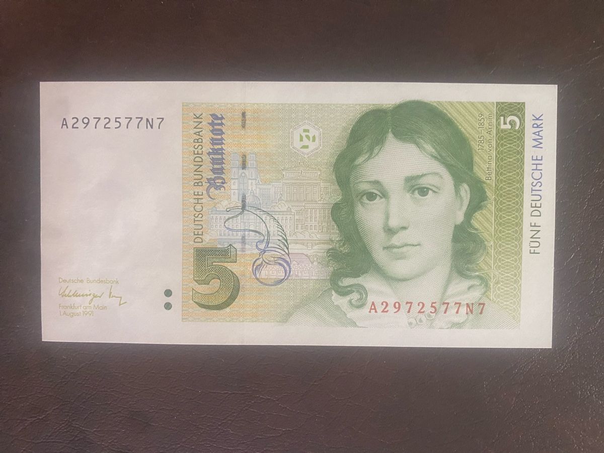 Banconote: Banknote 5 Mark 1991  NEU – Nuovo (secondo la descrizione) da Muralto venduto da Alex1912