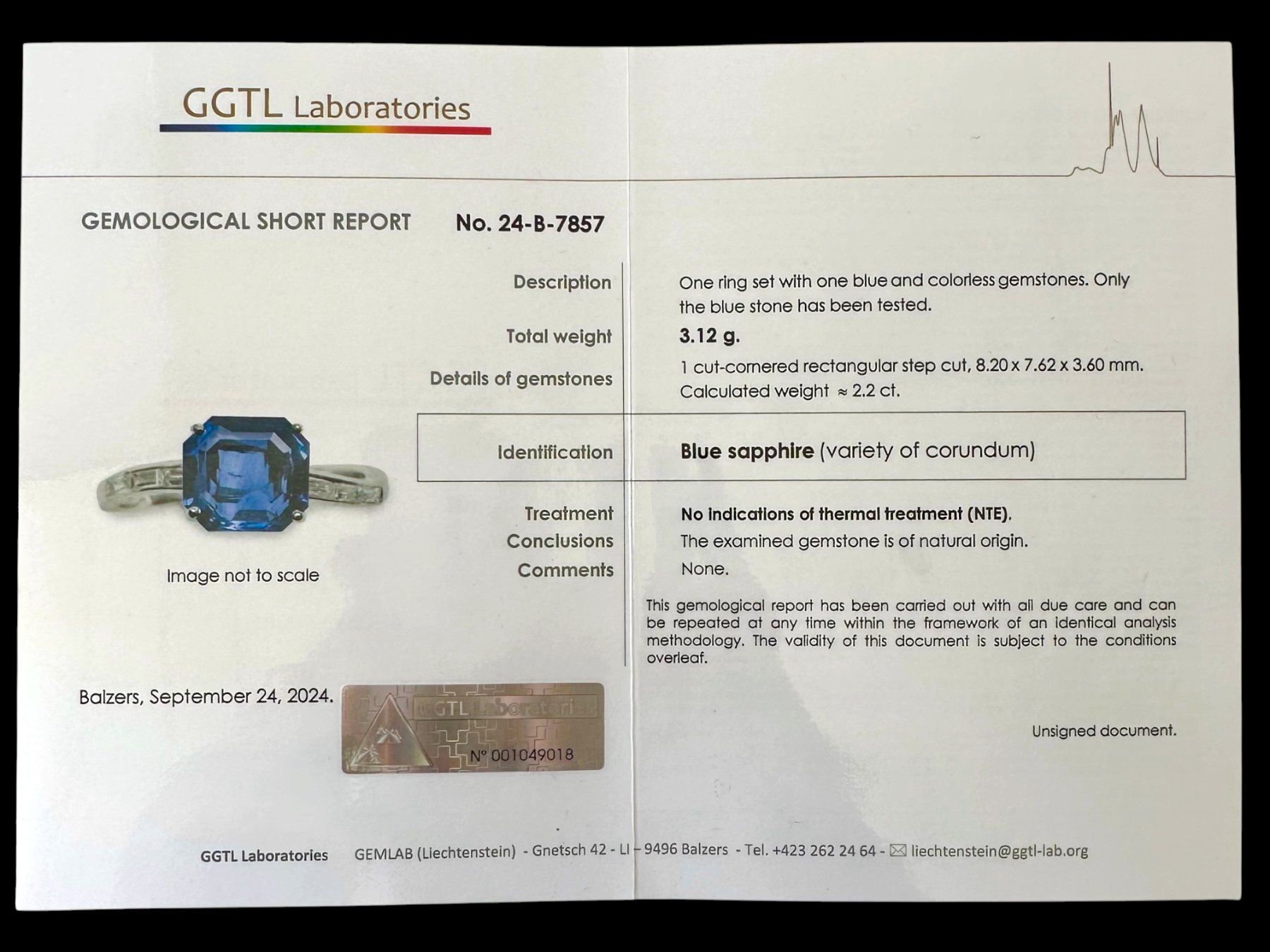 Anelli: Vintage, Saphir - Diamant - Ring, ca. 2.20 ct unerhitzt – Usato da Zuzwil SG venduto da artimmo 7