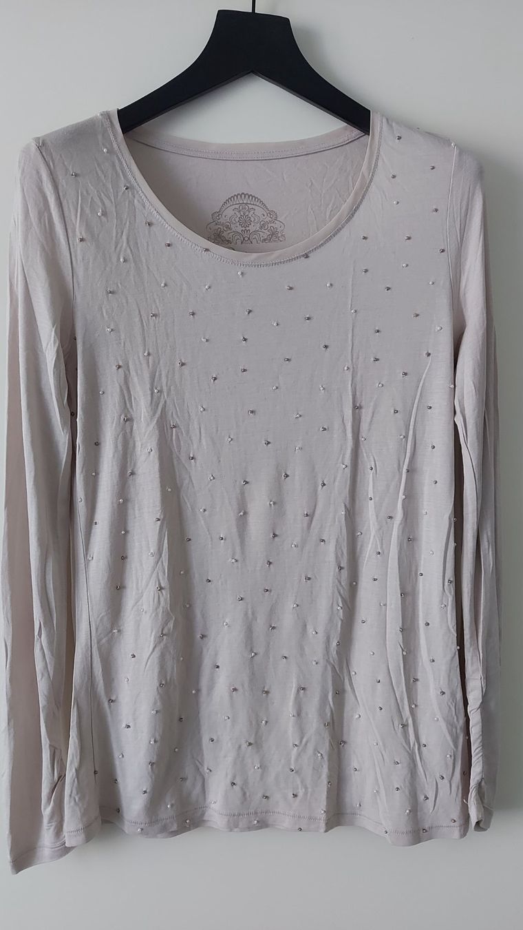Princess goes hollywood T-shirt: Langarmshirt - PRINCESS GOES.. mit Perlen in greige, Gr. 40 – Usato da Pfäffikon ZH venduto da siae