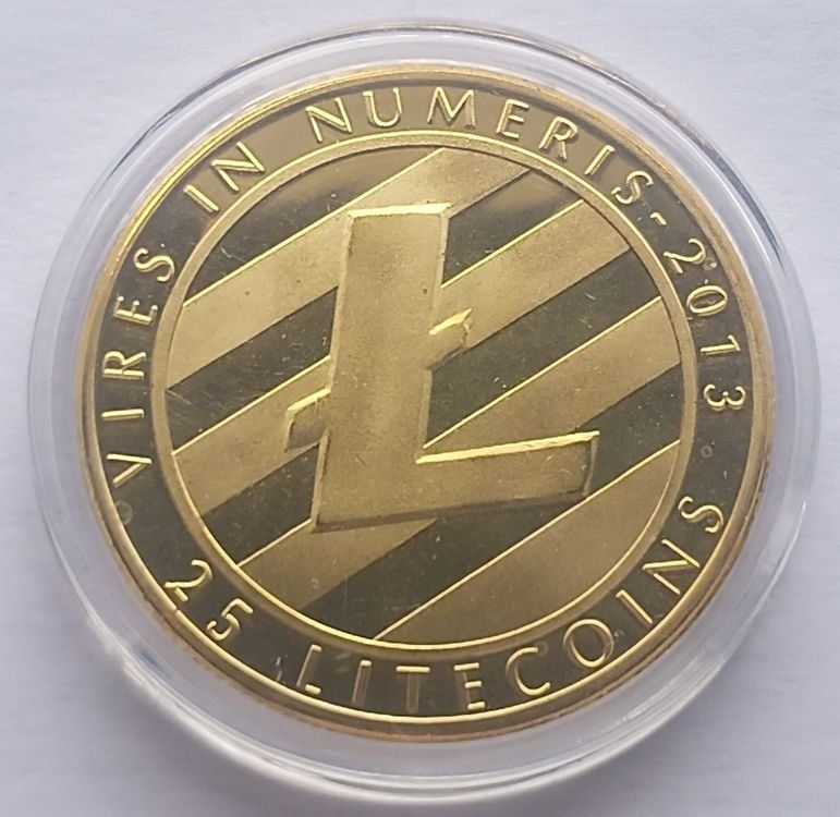 Tutti le monete: Pièce Litecoin dorée (crypto) – Usato da Villa (Evolène) venduto da Allan3