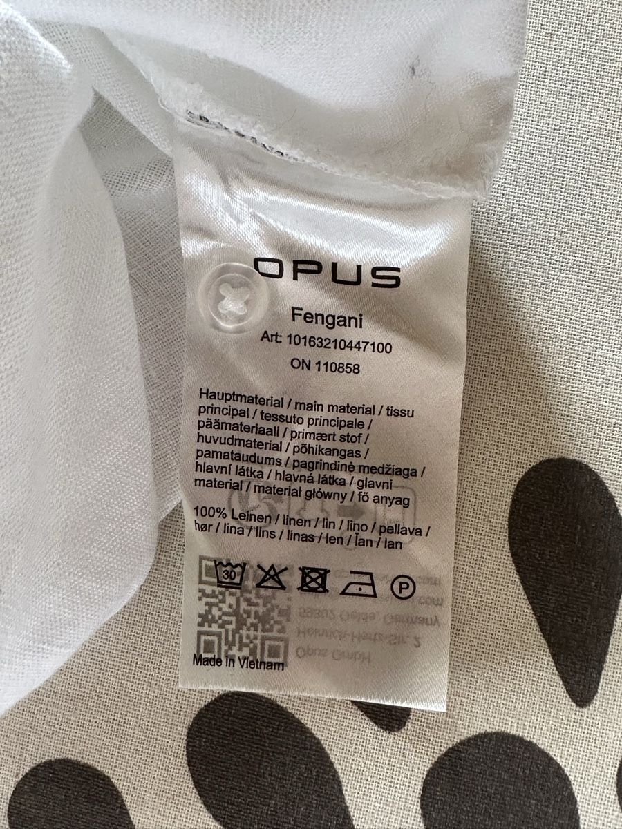 Camicette: Leinenhemd Opus Weiss Gr.44 100% Leinen – Usato da Riken AG venduto da est_vqd6 4