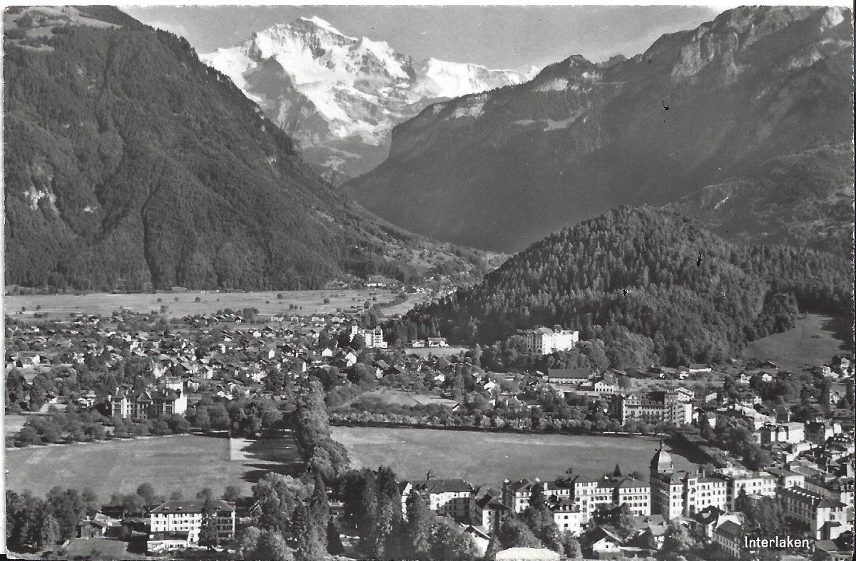 Ansichtskarten: Ansichtskarte Interlaken 1956 – Gebraucht aus Wildhaus von Hukwildhaus 3