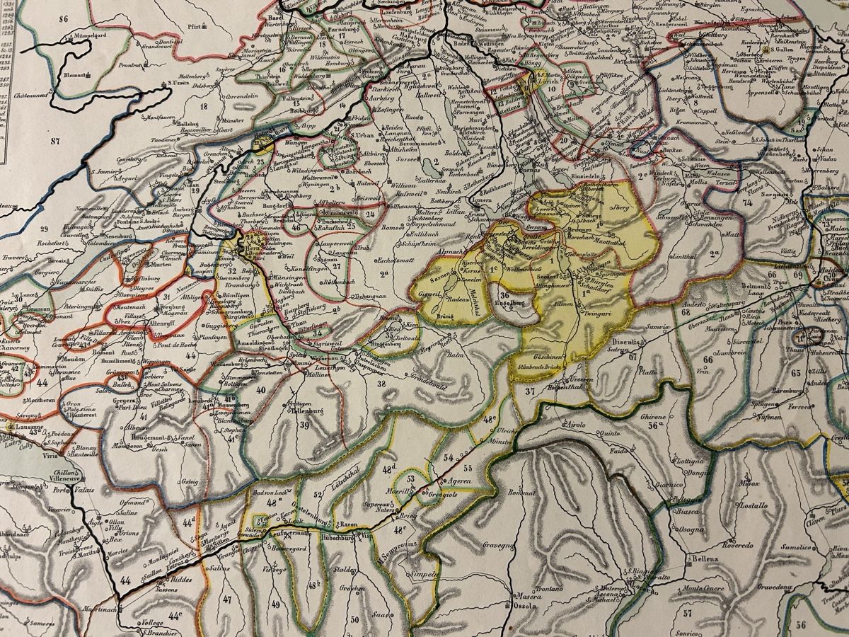Landkarten & Atlanten: Alte Landkarte der Eidgenossenschaft,Top! – Gebraucht aus Lanzenhäusern von vic63 4