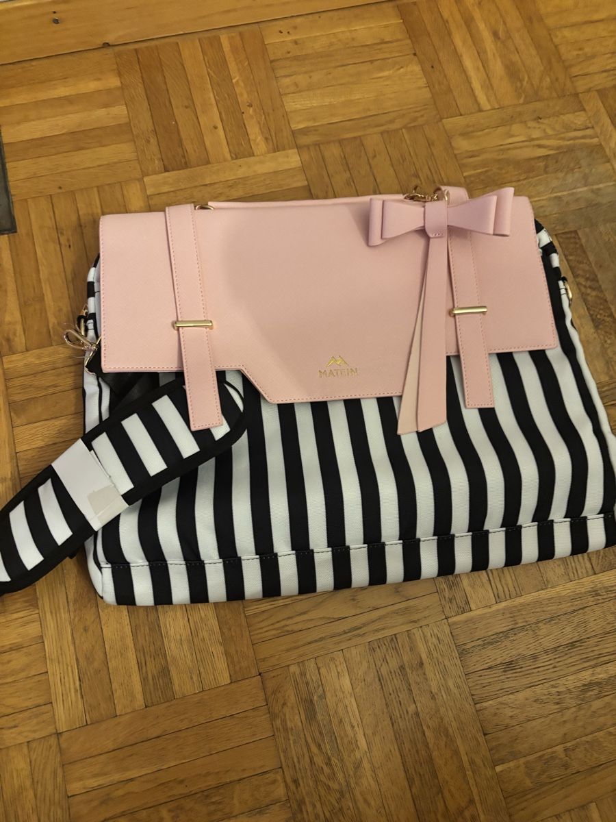 Borse da donna: Laptop Tasche rosa/weiss/schwarz – Nuovo (secondo la descrizione) da Wettingen venduto da Hasta80