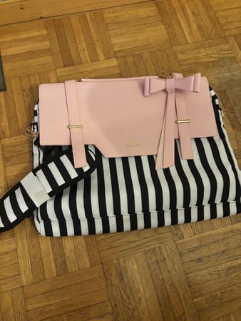 Laptop Tasche rosa/weiss/schwarz