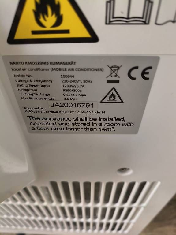 Climatiseurs: nanyo kmo12m3 – D'occasion à Luzern par nsc_tn7z 1