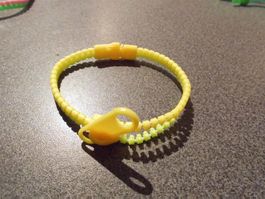 Armband Reissverschluss gelb/hellgrün