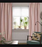 VILBORG Gardinen, rosa, 2er Pack