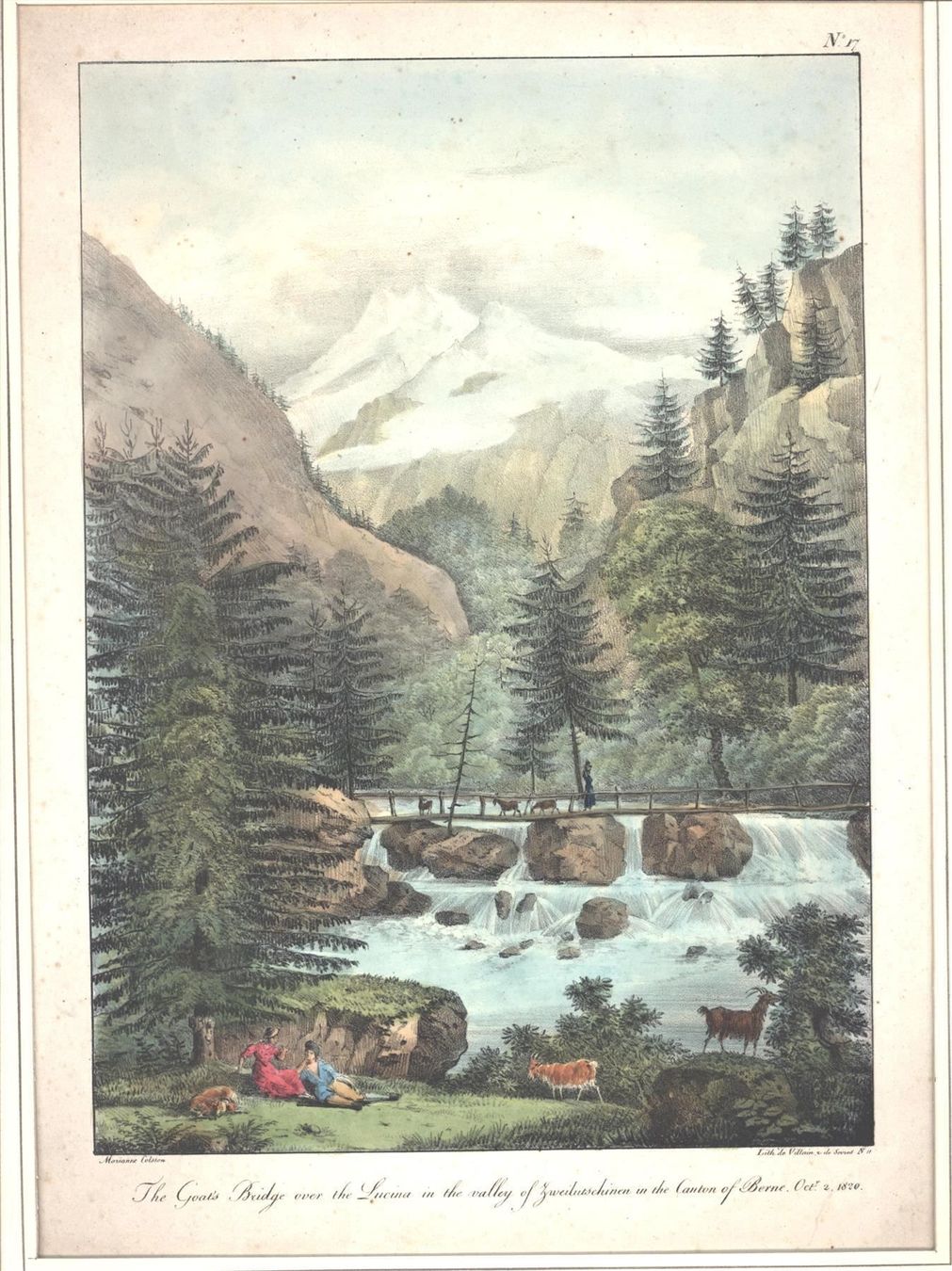 Incisioni: Lütschine Lithographie von Colston – Usato da Rafz venduto da Helvet32