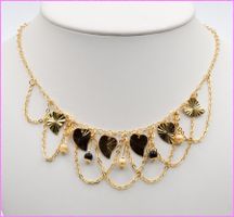 Schmuckset, Kette und Ohrhänger 18K Vergoldet