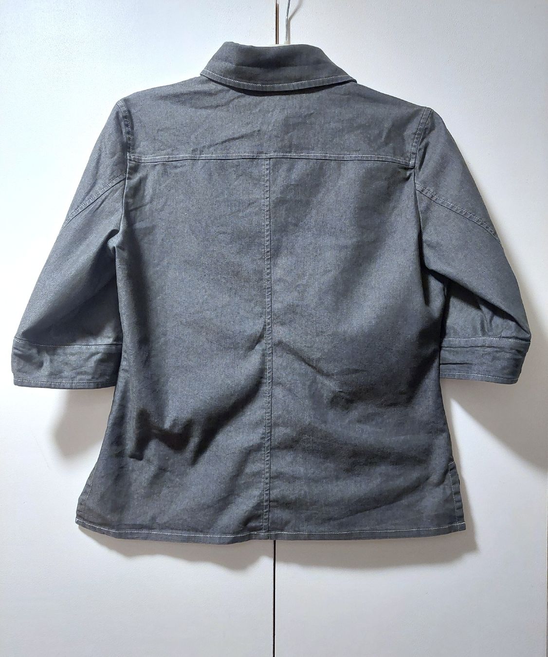 C&A Camicette: C&A Jeansbluse tailliert, 3/ Arm, Strech, Gr.44, blaugrau – Usato da Ostermundigen venduto da BagsAndMore 1