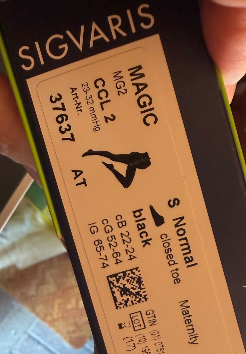 Sigvaris Calze & Collant: Sigvaris Magic Kompressionsstrumpf schwarz Grösse S – Usato da St. Stephan venduto da Tanja46 1