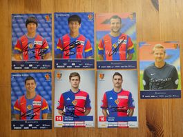 7 Autogrammkarten FC Basel Stocker Frei Schär Fink Park FCB