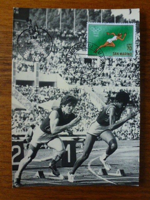 Maximumkarte San Marino. OLYMPIADE TOKYO 1964. Kaufen auf Ricardo
