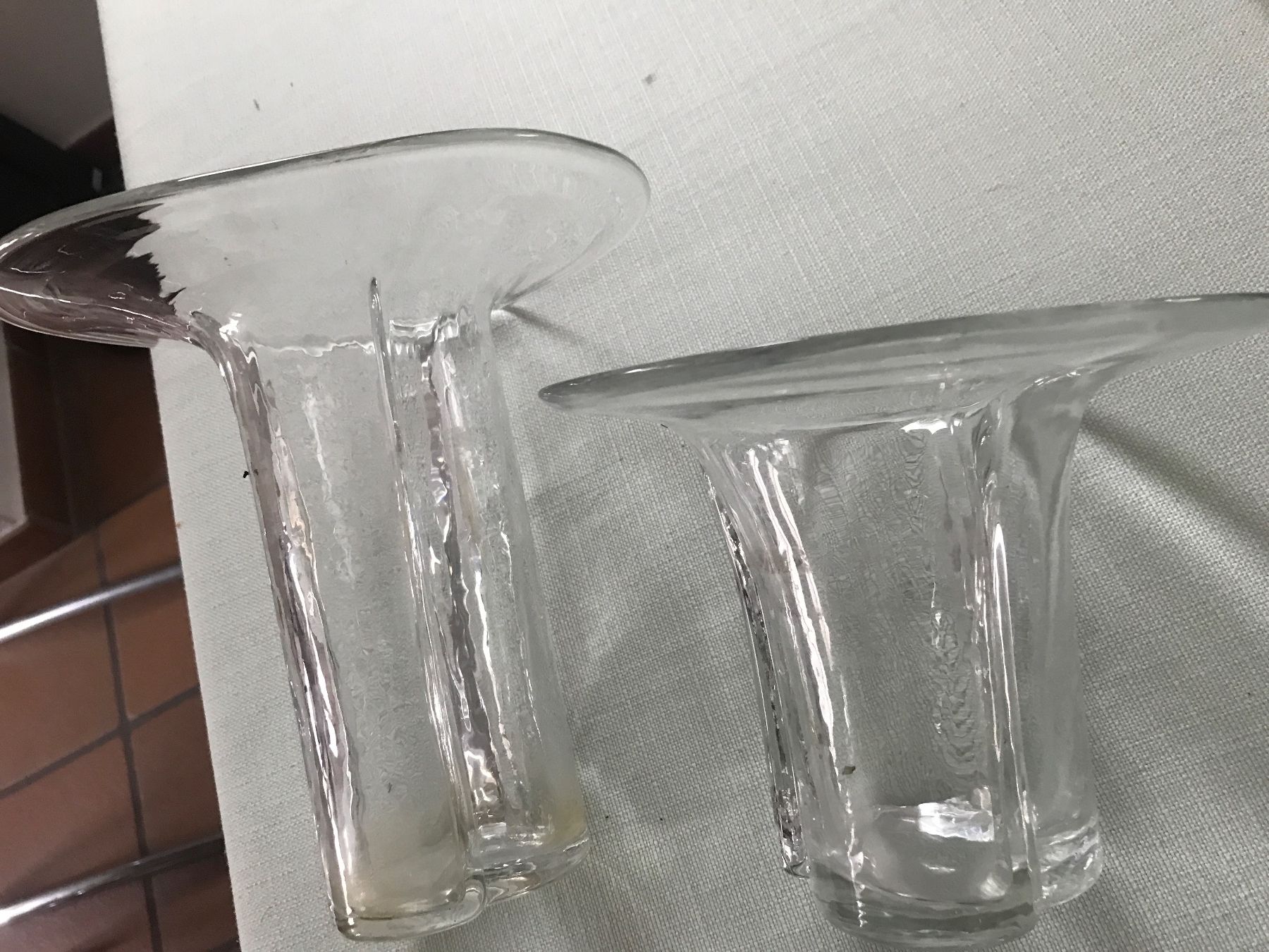 Glasi Hergiswil Vasi & Recipienti: 2er Set Hergiswil Glasvasen – Usato da Wettingen venduto da Andres54 2
