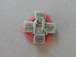 Abz. Brosche N.O. CH Schwingfest Oerlikon ZH 1936 Schwingen