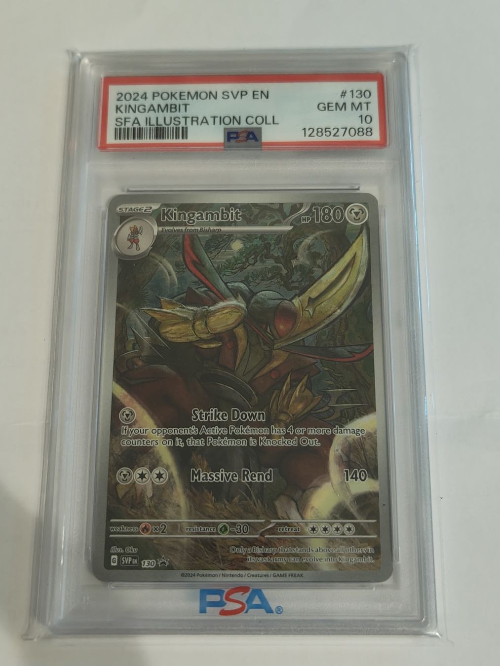 Pokémon Carte collezionabili: Kingambit SVP 130 PSA 10 EN – Nuovo (secondo la descrizione) da Therwil venduto da Cordachu_Trade