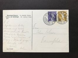 1910 Postkarte mit SBK Nr. 117 + 118
