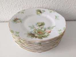 HERMANN OHME 8 x assiettes à dessert / Teller (1885-1910)