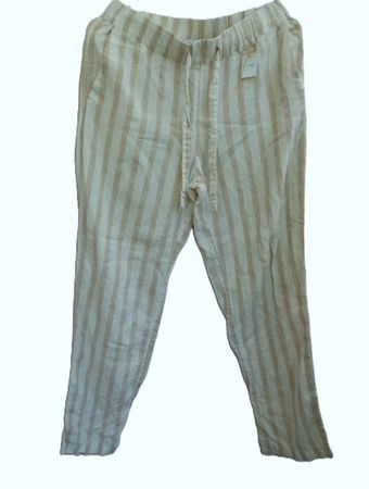 LEINEN Sommerhose Gr. 34 creme/beige MANGO siehe Masse