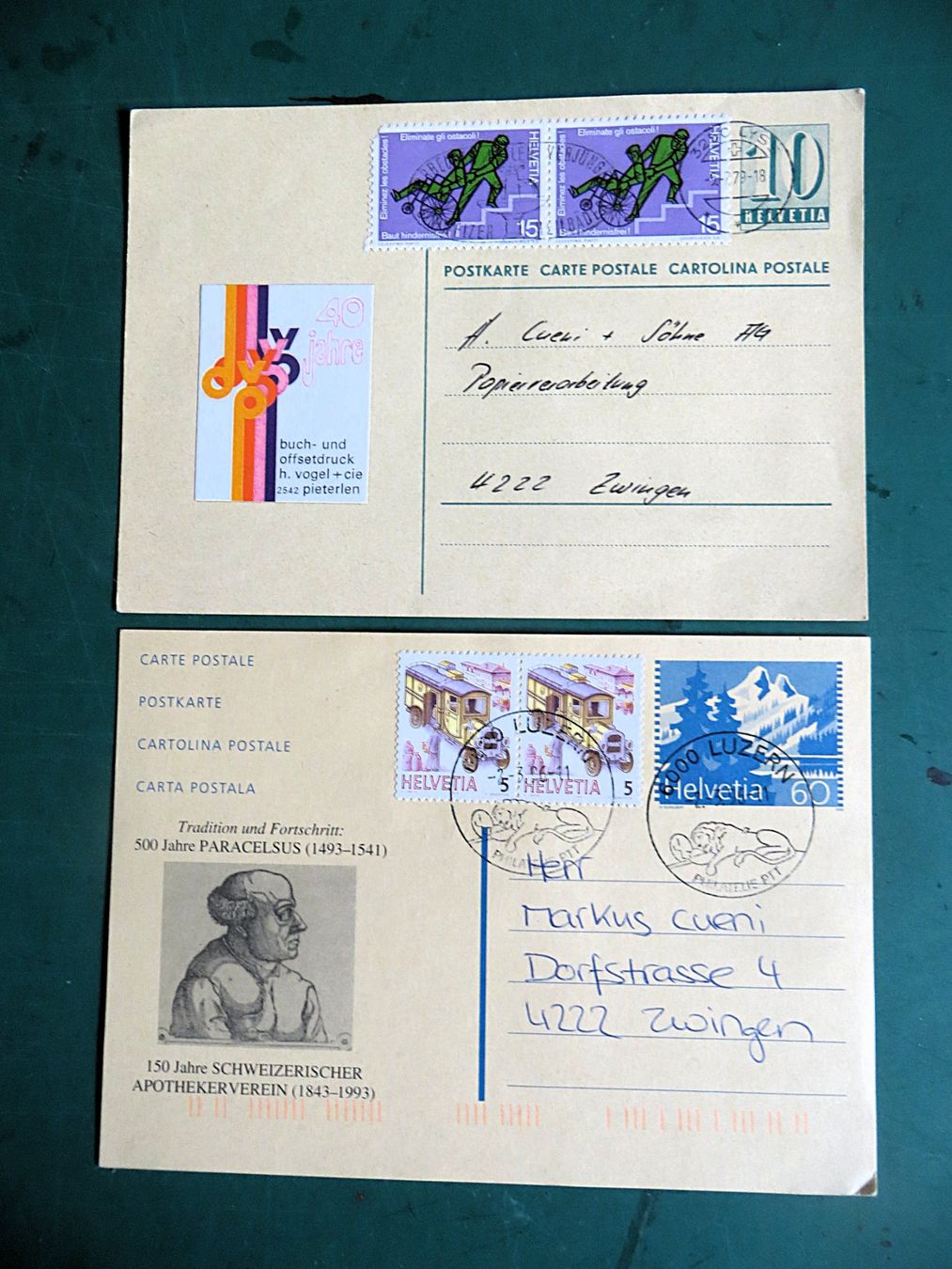 Cartes postales: Postkarten – D'occasion à Zwingen par Hemafa