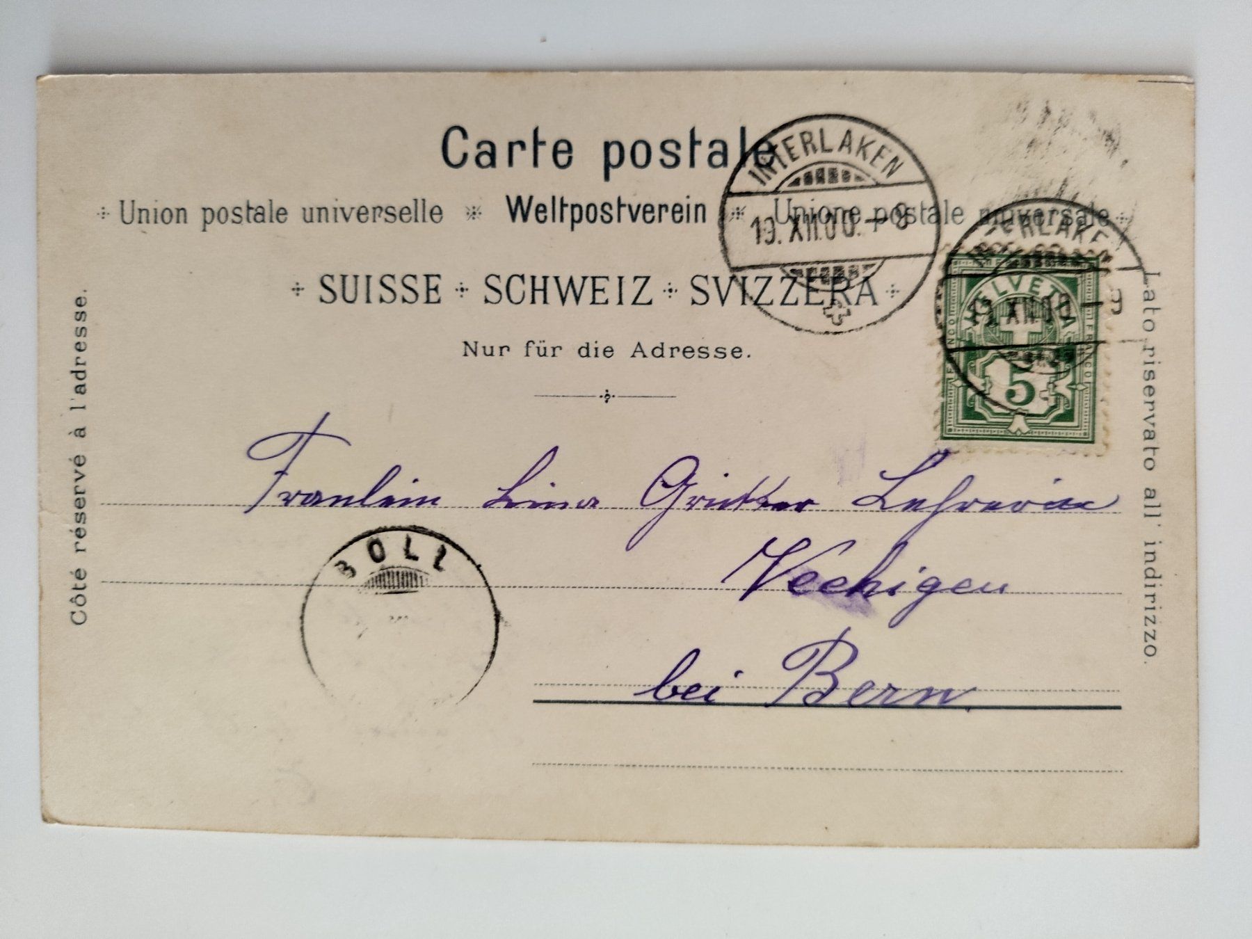 Ansichtskarten: Gruss aus den Bergen mit Kutsche dat.  1900 – Gebraucht aus Ohmstal von Lebensfreude05 1