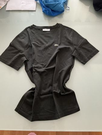 Lacoste T-Shirt Schwarz Gr. 34 (S/M) – Damen Basic Shirt, 
