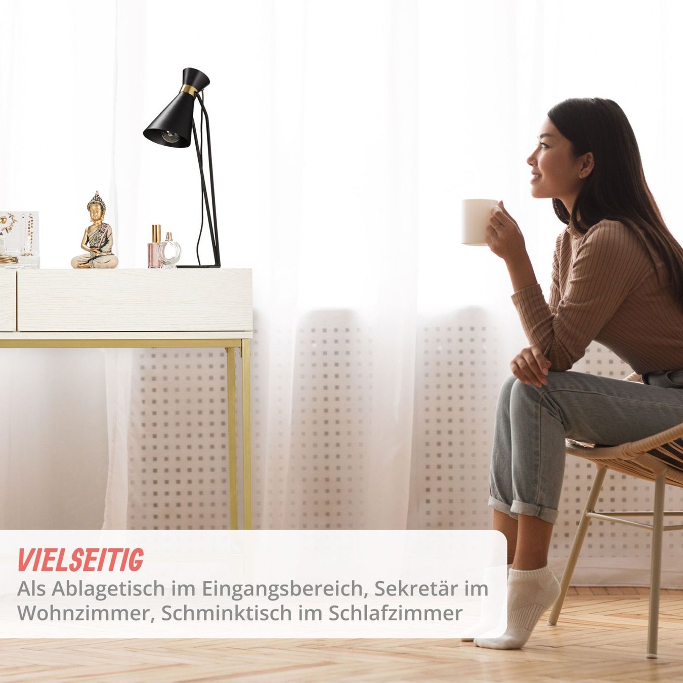 Cassettiere: Konsolentisch Gold Weiss – Nuovo e nell'imballaggio originale da Kreuzlingen venduto da DealBlitz 2