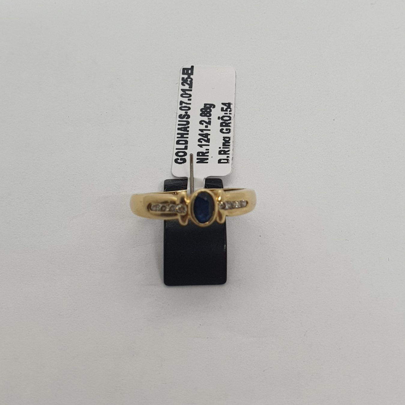 Anelli: Echt 18K Gold - Diamant, Saphir Ring – Usato da Luzern venduto da Luzern-Goldhaus