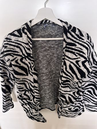 Zebra Cardigan Damen Grösse S/M schwarz weiss