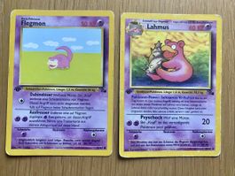 Pokémon 1. EDITION Flegmon 55/62, Lahmus 43/62 Fossil 1999