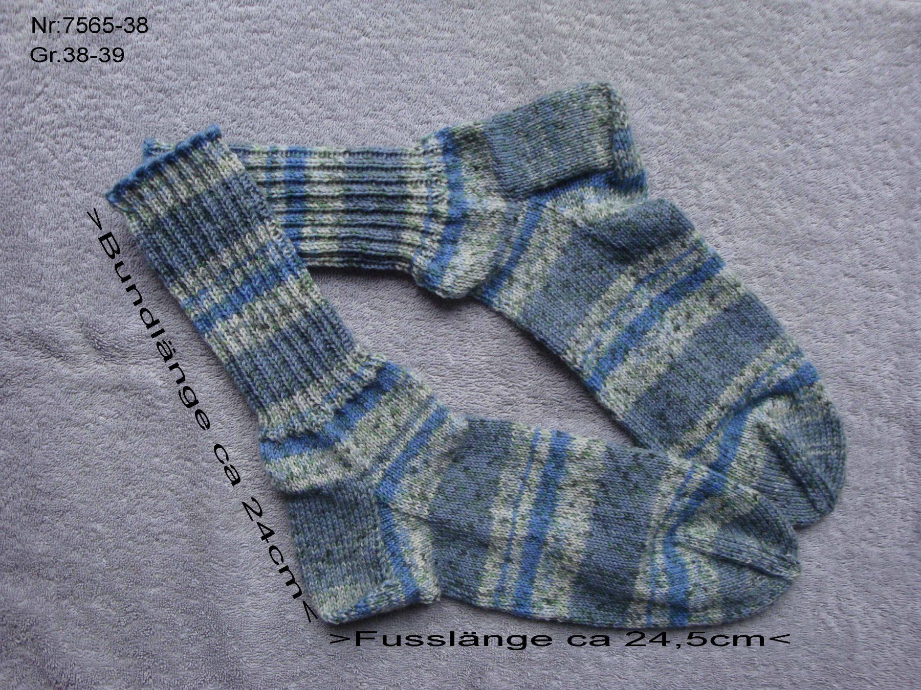 Calze: Socken handgestrickt  Gr.38-39 – Nuovo (secondo la descrizione) da Bollodingen venduto da happyday11
