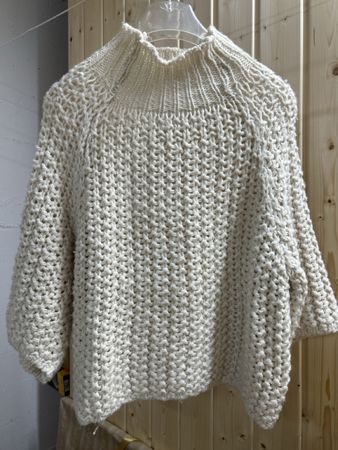 Strickpullover grob gestrickt beige in gutem Zustand
