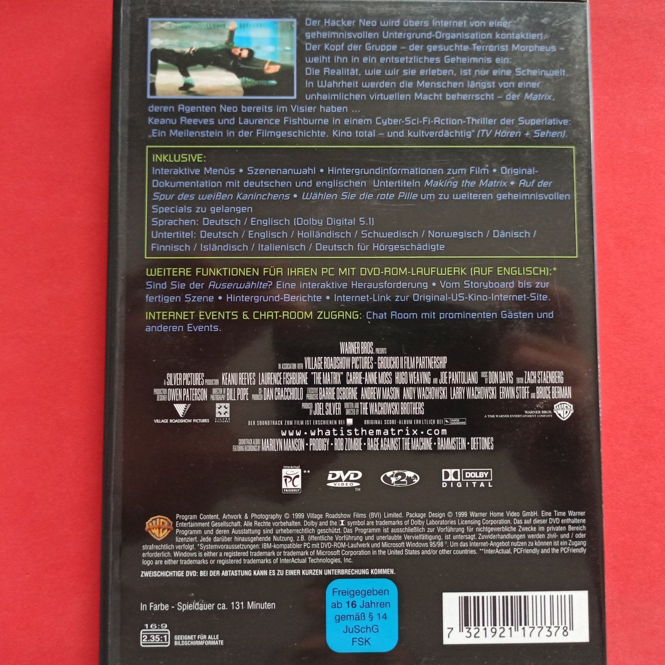 Tutti i DVDs: Matrix – Usato da Dübendorf venduto da kb86_MOVIE 1
