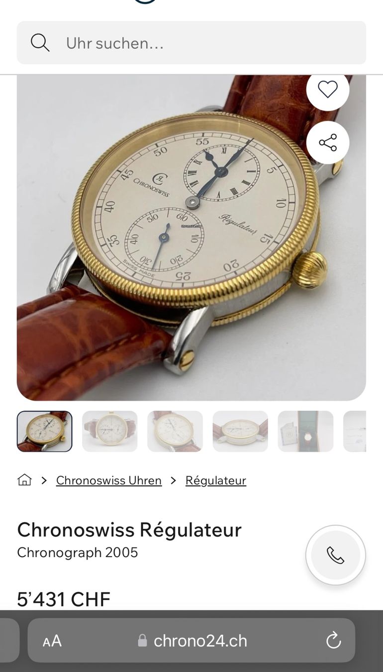 Diesel Montres: Chronosuisse Regulateur / Super Günstiges Angebot – Neuf avec emballage d'origine à Cham par Chramschopf 4